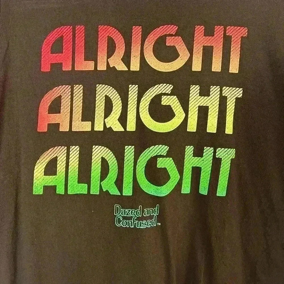 DAZED AND CONFUSED ALRIGHT Officially Licensed Men's Graphic Tee Shirt XL - Picture 4 of 6